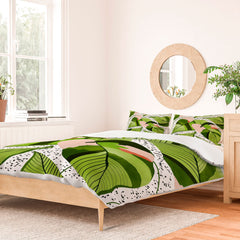 83 Oranges Blushing Leaves Duvet Cover