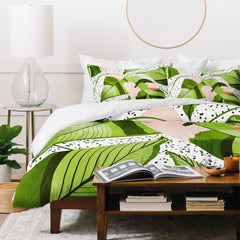 83 Oranges Blushing Leaves Duvet Cover
