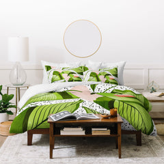 83 Oranges Blushing Leaves Duvet Cover