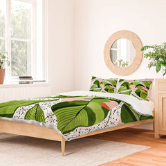 83 Oranges Blushing Leaves Duvet Cover