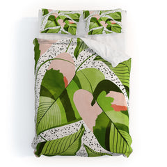 83 Oranges Blushing Leaves Duvet Cover