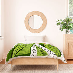 83 Oranges Blushing Leaves Duvet Cover