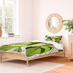 83 Oranges Blushing Leaves Duvet Cover