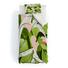 83 Oranges Blushing Leaves Duvet Cover