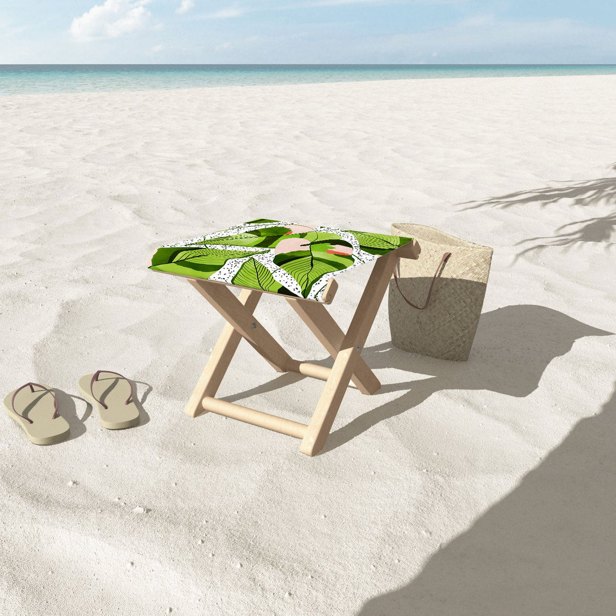 83 Oranges Blushing Leaves Folding Stool