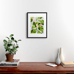 83 Oranges Blushing Leaves Framed Art Print