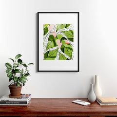 83 Oranges Blushing Leaves Framed Art Print