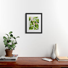 83 Oranges Blushing Leaves Framed Art Print