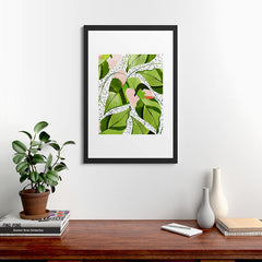 83 Oranges Blushing Leaves Framed Art Print