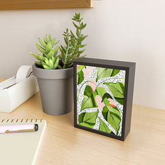 83 Oranges Blushing Leaves Framed Mini Art Print
