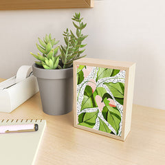 83 Oranges Blushing Leaves Framed Mini Art Print