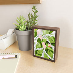 83 Oranges Blushing Leaves Framed Mini Art Print