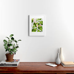 83 Oranges Blushing Leaves Framed Art Print