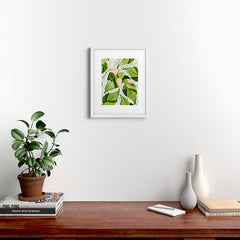 83 Oranges Blushing Leaves Framed Art Print