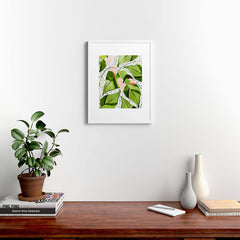 83 Oranges Blushing Leaves Framed Art Print