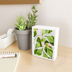 83 Oranges Blushing Leaves Framed Mini Art Print