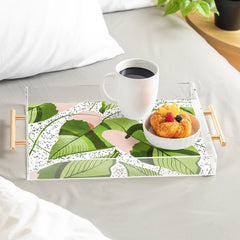 83 Oranges Blushing Leaves Acrylic Tray