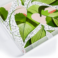 83 Oranges Blushing Leaves Acrylic Tray