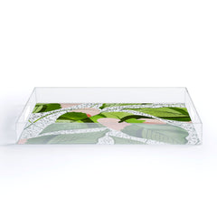 83 Oranges Blushing Leaves Acrylic Tray