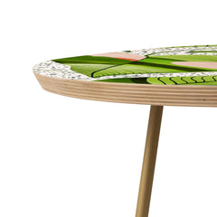 83 Oranges Blushing Leaves Round Side Table