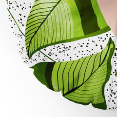83 Oranges Blushing Leaves Floor Pillow Round