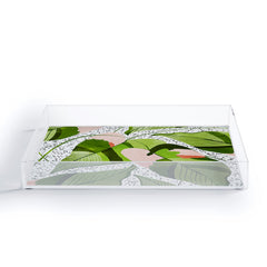 83 Oranges Blushing Leaves Acrylic Tray