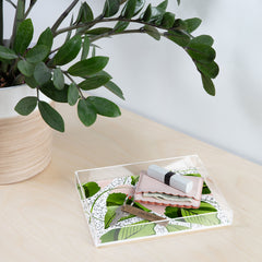 83 Oranges Blushing Leaves Acrylic Tray