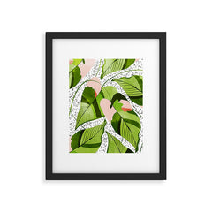 83 Oranges Blushing Leaves Framed Art Print