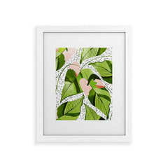 83 Oranges Blushing Leaves Framed Art Print