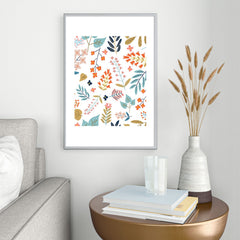 83 Oranges Botanical Harmony Metal Framed Art Print