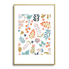 83 Oranges Botanical Harmony Metal Framed Art Print