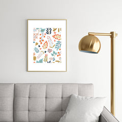 83 Oranges Botanical Harmony Metal Framed Art Print