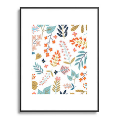 83 Oranges Botanical Harmony Metal Framed Art Print