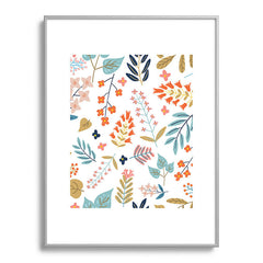 83 Oranges Botanical Harmony Metal Framed Art Print