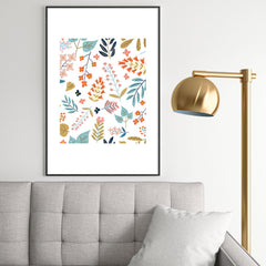 83 Oranges Botanical Harmony Metal Framed Art Print