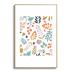 83 Oranges Botanical Harmony Metal Framed Art Print