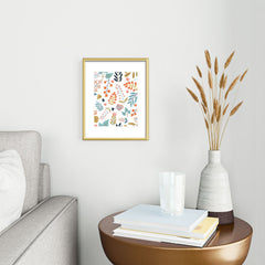 83 Oranges Botanical Harmony Metal Framed Art Print