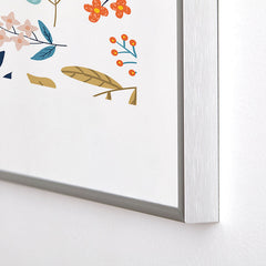 83 Oranges Botanical Harmony Metal Framed Art Print