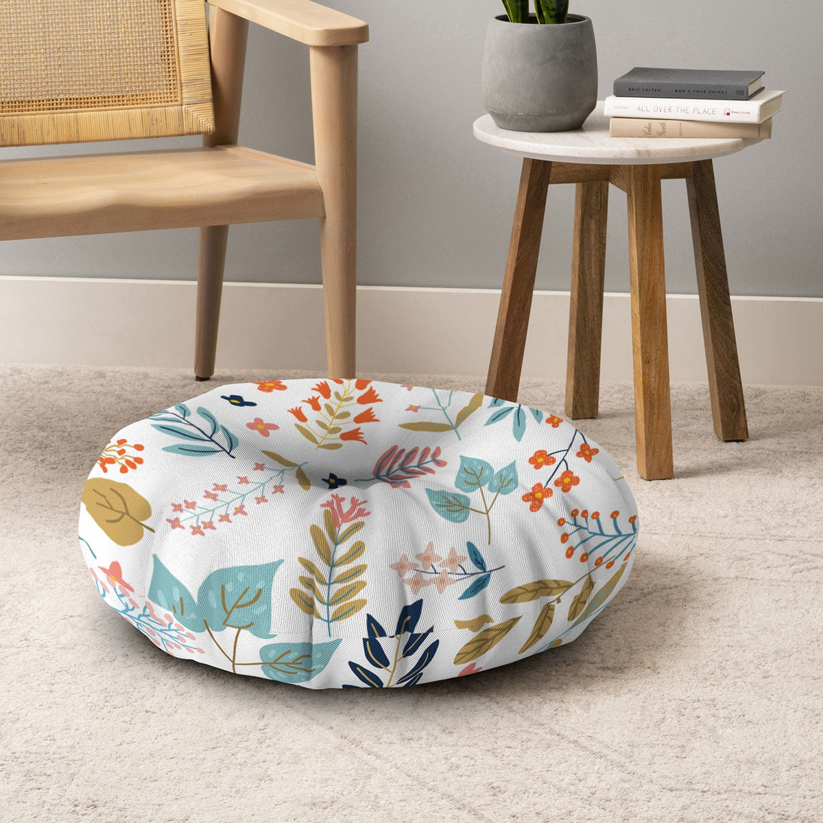 83 Oranges Botanical Harmony Floor Pillow Round