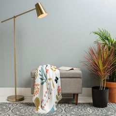 83 Oranges Botanical Harmony Throw Blanket
