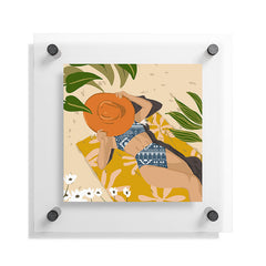 83 Oranges Bring Your Own Sunshine Floating Acrylic Print