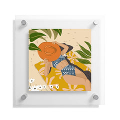 83 Oranges Bring Your Own Sunshine Floating Acrylic Print