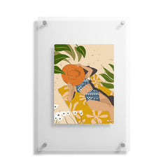 83 Oranges Bring Your Own Sunshine Floating Acrylic Print