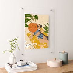 83 Oranges Bring Your Own Sunshine Floating Acrylic Print