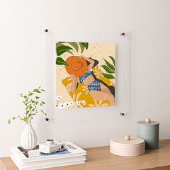 83 Oranges Bring Your Own Sunshine Floating Acrylic Print