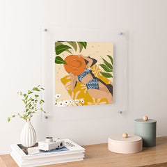 83 Oranges Bring Your Own Sunshine Floating Acrylic Print