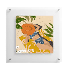 83 Oranges Bring Your Own Sunshine Floating Acrylic Print