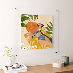 83 Oranges Bring Your Own Sunshine Floating Acrylic Print