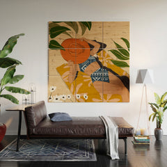 83 Oranges Bring Your Own Sunshine Wood Wall Mural