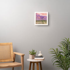 83 Oranges Cactus Sunset Framed Wall Art